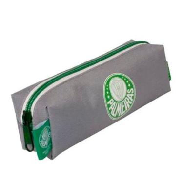 Imagem de Estojo Simples Escolar Esportivo Palmeiras Oficial cor:cinzatamanho:un