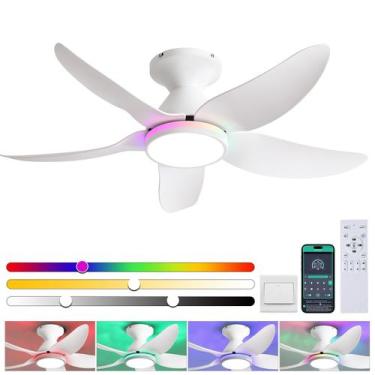 Imagem de Ventilador de teto Kviflon de 38 polegadas com luzes remotas/controle 