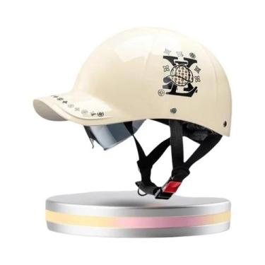 Imagem de Capacete De Verão Unissex Para Motocicleta, Capacete Aberto Estilo Bon