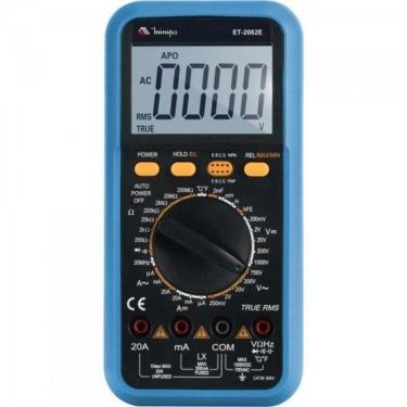 Imagem de Multímetro Digital ET2082E com Medições True RMS e Funções Auto Power Off Azul Minipa