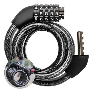 Imagem de Corrente Cadeado Para Bicicleta Moto Trava Tranca C/ Segredo - Congrat