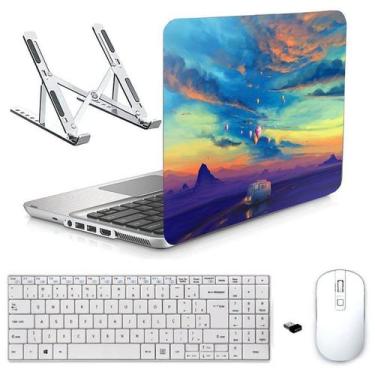 Imagem de Adesivo Notebook 15" Wide Viagem/Sup/Tecl/Mou Branco - Skin Zabom