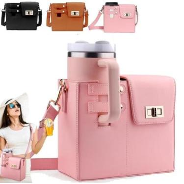 Imagem de Sacos Bolsa Garrafa De Água Armazenamento De Copo Portátil COR:ROSA - 