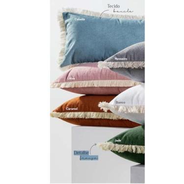 Imagem de KIT CAPA DE ALMOFADA NATURE 4 CAPAS Tecido Boucle 45cm x 45cm - MAYRA 
