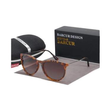 Imagem de Óculos De Sol Redondos Polarizados Masculinos BARCUR Design Clássico U
