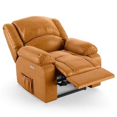 Imagem de Poltrona Do Papai Reclinável Pietra Elétrica Led Fh9 Pu Whisky - Mpozenato