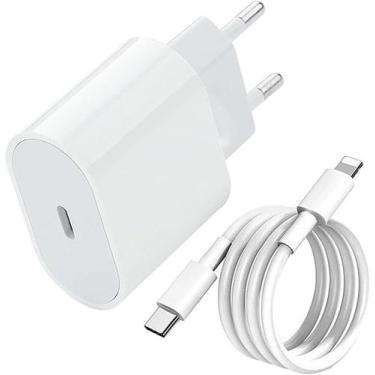 Imagem de Carregador Turbo Fonte 30w Usb-c+ Cabo Compatível com IPhone 11 12 13 