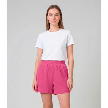 Imagem de Shorts Feminino Moletinho Gorgurinho Infinita Cor Rosa, GG, Rosa