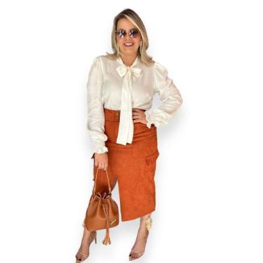 Imagem de Saia Melissa - Juliana Martins Closet, Caramelo, GG