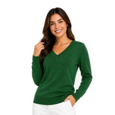 Imagem de Blusa Suéter Feminino em Tricot Inverno Frio Cor:RoyalTamanho:G - Kant