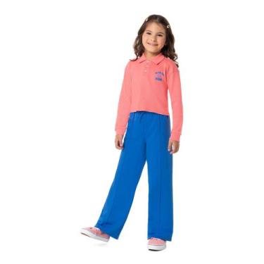Imagem de Calça Pantalona Infantil Menina em Moletom Flanelado Cores Neon - Malw