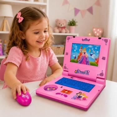 Imagem de NOTEBOOK BRINQUEDO PRESENTE CRIANÇA MENINA PRINCESA MOUSE Infantil Mus