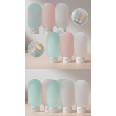 Imagem de Kit 6 Frascos Silicone 60ml Viagem Cosméticos - Congratulations Store