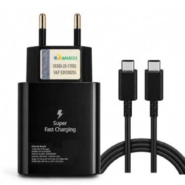 Imagem de Carregador Plus do Brasil Compatível Com Samsung Turbo Tipo C A21s A52 A72 M62