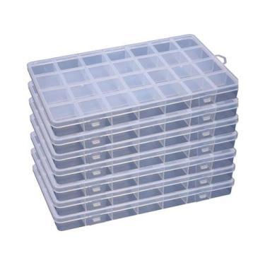 Imagem de Caixa Organizadora De Joias Transparente Com 28 Compartimentos Em Plás