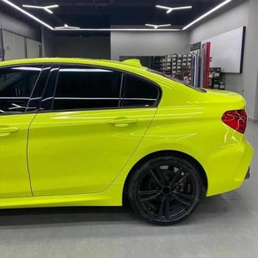 Imagem de Filme Vinílico Verde Amarelo Para Envelopamento De Carros, Sem Bolhas,