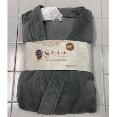 Imagem de Roupão de Microfibra Kimono GG Atlântica, Platina