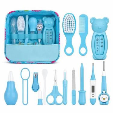 Imagem de Kit Higiene Bebê 13 em 1 com Maleta Organizadora Livre de BPA Portátil