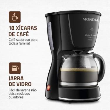 Imagem de Cafeteira Elétrica Mondial Dolce Arome C-30-18X-FB 550 W 127V Preto, 1