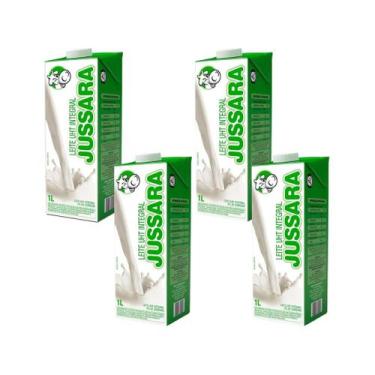 Imagem de Leite Integral Jussara 1 Litro UHT - Kit 4 Unidades