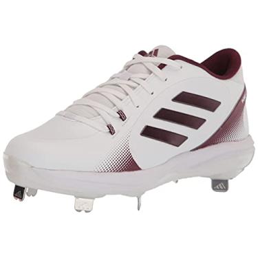 Imagem de Adidas Tênis de beisebol feminino EG5634, preto/prata/branco, Branco/Team Maroon/Team Collegiate Burgundy, 35
