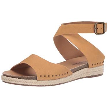 Imagem de Lucky Brand Sandália feminina Gladas Espadrille Wedge, Deserto claro, 35