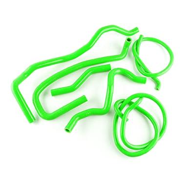Imagem de LUXERAD Kit de mangueira de radiador de silicone de desempenho de 3 camadas 4,5 mm para Fo rd Fiesta Mk6 ST 150 Kit de mangueira de silicone auxiliar de refrigeração de radiador de silicone (verde)