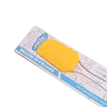 Imagem de Espátula Pão Duro Fechada Raspadora De Silicone Pão Bolos Tortas Amarelo