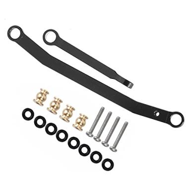 Imagem de Cuque Varão de direção dianteiro, conjunto de varão de direção leve e resistente à ferrugem, excelente e fácil de instalar para Axial SCX24 90081 para carro RC 1/24 (preto)