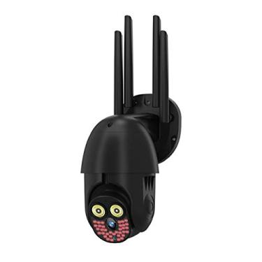 Imagem de Câmera de segurança 2MP PTZ WiFi ao ar livre, 1080P HD Câmera de vigilância com 37 LEDs Color Night Vision Two Way Audio Detecção de movimento à prova d'água IP66