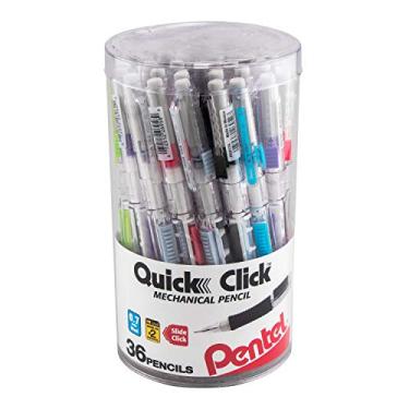 Imagem de Pentel Lapiseira Quick Click (0,7 mm), linha média, lata, cores sortidas (A/D/N/P/S/V), 36-PK (PD217PC36M)