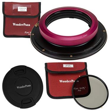 Imagem de Kit WonderPana Essential CPL - Suporte de filtro de núcleo, tampa de lente e filtro CPL de 145 mm para lente Fujifilm XF 8-16 mm f/2.8 R LM WR