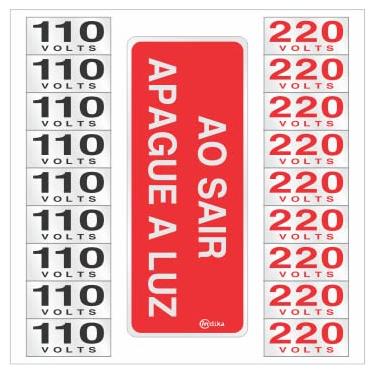 Imagem de Placa Alumínio 16X16Cm - Apague A Luz 110/220