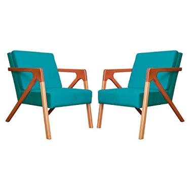 Imagem de Kit 02 Poltronas Decorativa Monalisa para Sala Pequena Suede Cores - DS Estofados