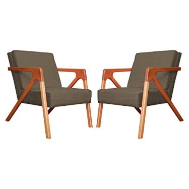 Imagem de Kit 02 Poltronas Decorativas Monalisa para Sala Linho Cores - DS Estofados