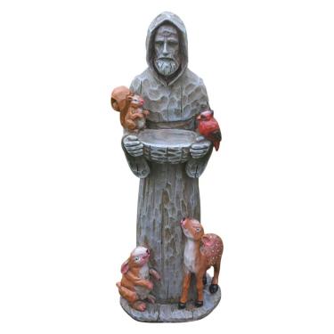 Imagem de Estátua De Pássaros Estátua De Jardim Suporte Para Comida De Pássaros Ao Ar Livre Alimentador De Animais De Estimação Para Pássaros
