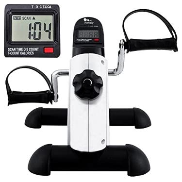 Imagem de Mini bicicleta ergométrica, himaly embaixo da mesa, pedal exercitador portátil para peddler de braço e perna com tela LCD