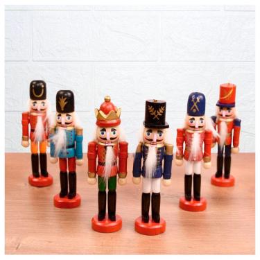 Imagem de Enfeite Para Árvore Natal Soldado Quebra Nozes 12cm 6 Peças