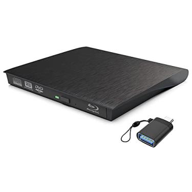 Imagem de Jotec Gravador de drive de DVD 3D Bluray, gravador portátil USB 3.0 e Tipo-C Blu-Ray 6X Silm Blu Ray BD CD DVD Player para MacBook, laptop, desktop, Windows, MacOS, Linux