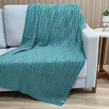 Imagem de Manta Trico Sofa Decorativa 150x90cm Usufruto Tricot c003 Cor:MENTA