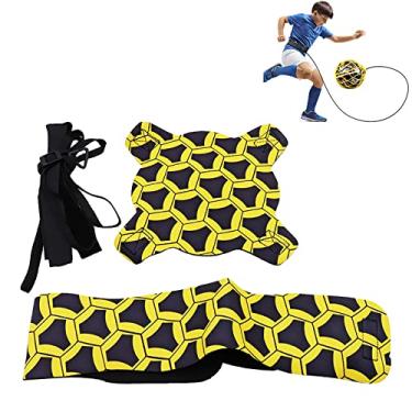 Imagem de Kick Football Training Aid Soccer Sports Throw Solo Practice Kit Control Skills Adjustable Elastic Waist Belt Fits Ball Tamanho 3, 4, 5, amarelo, 2m