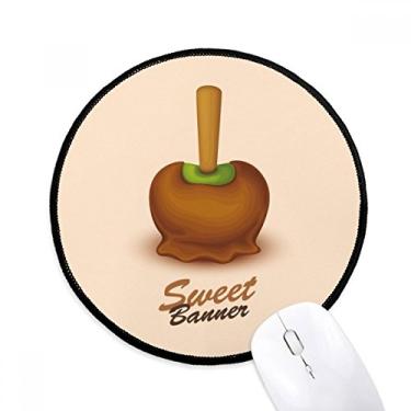 Imagem de Mouse pad marrom verde chocolate sorvete tapete redondo para computador