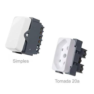Imagem de Conjunto 3 Interruptor Simples + Tomada 20A Margirius B3