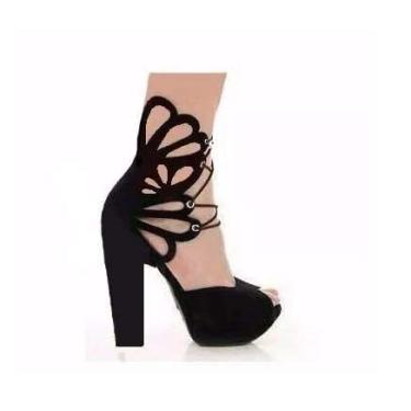 Imagem de Sandália Gladiadora Salto Alto Grosso Cano Médio G02