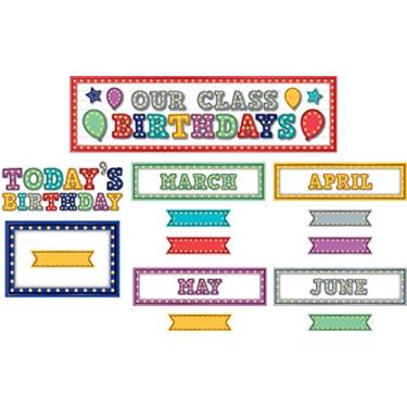 Imagem de Teacher Created Resources Mini quadro de avisos Marquee Our Class Birthdays (5892)