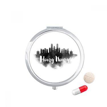 Imagem de Caixa de comprimidos de pintura de cidade Hongkong China Landmark Ink Pocket Medicine Storage Box Dispenser recipiente