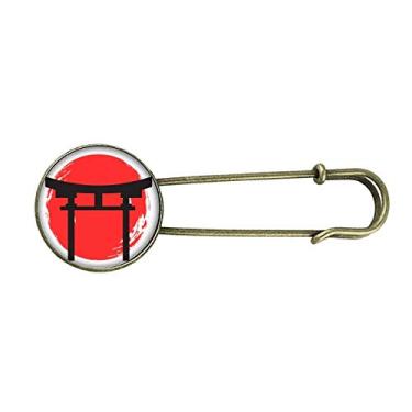 Imagem de Shinto Shrine Japan Torii Broche de Metal Retrô Joias