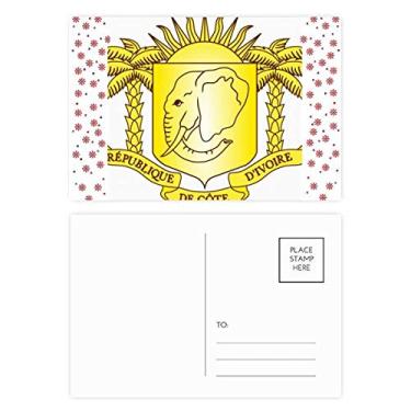 Imagem de Emblema Nacional Coate d'Ivoire Country Natal Flor Celebração Cartão Postal Blessing Mailing Card