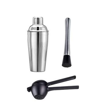 Imagem de Kit Caipirinha Coqueteleira Espremedor de Limão Socador Inox