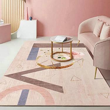 Imagem de jia cool Carpete, marroquino, boêmio, fácil limpeza, para quarto, cozinha, sala de estar, tapete de área que não cai, 179,8 x 259 cm Geometria-29